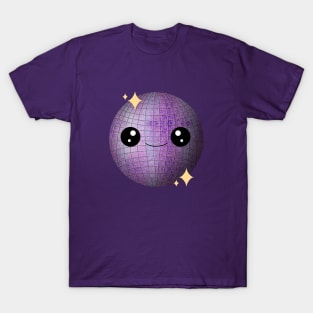 Kawaii Disco Ball in Purple T-Shirt